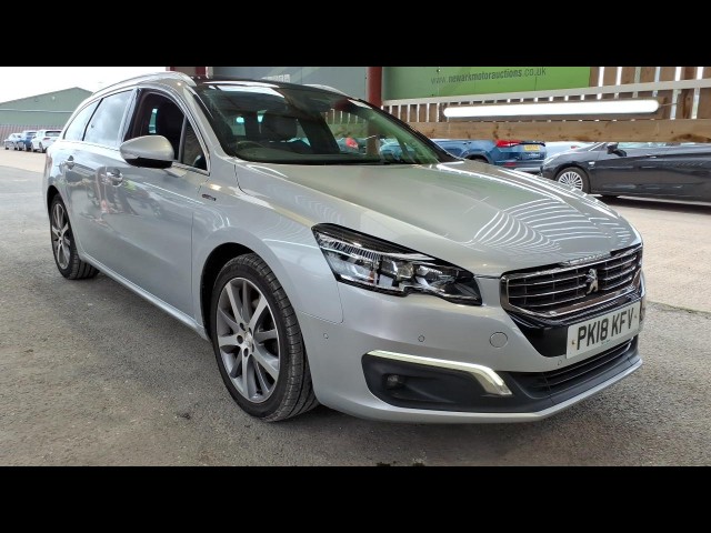 BUY PEUGEOT 508 GT LINE SW HDI BLUE S 2018 BLUE HDI S/S SW GT LINE, Newark Motor Auctions