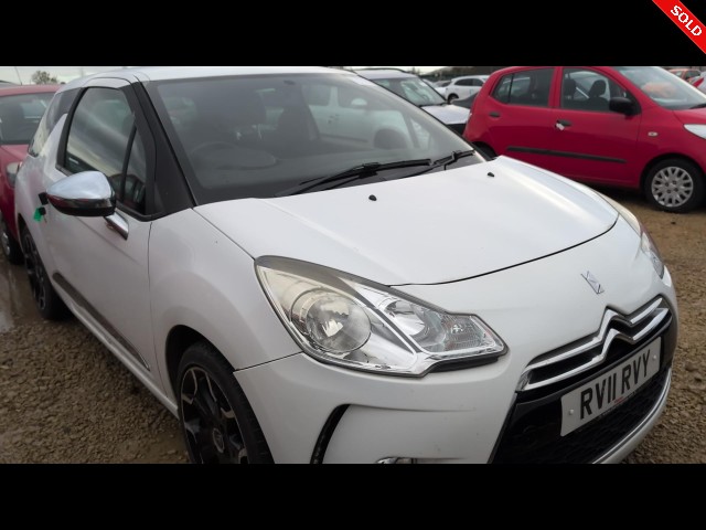 BUY CITROEN DS3 BLACK & WHITE HDI 90 2011 HDI BLACK AND WHITE, Newark Motor Auctions