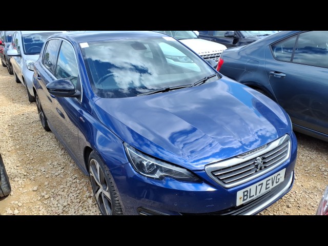 BUY PEUGEOT 308 GT LINE HDI BLUE S/S 2017 BLUE HDI S/S GT LINE, Newark Motor Auctions